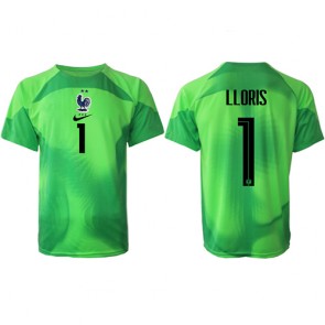 Francja Hugo Lloris #1 Bramkarskie Koszulka Wyjazdowych MŚ 2022 Krótki Rękaw